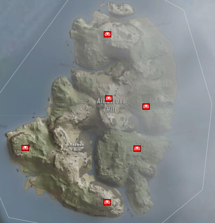 Egg Island six-hotspot map